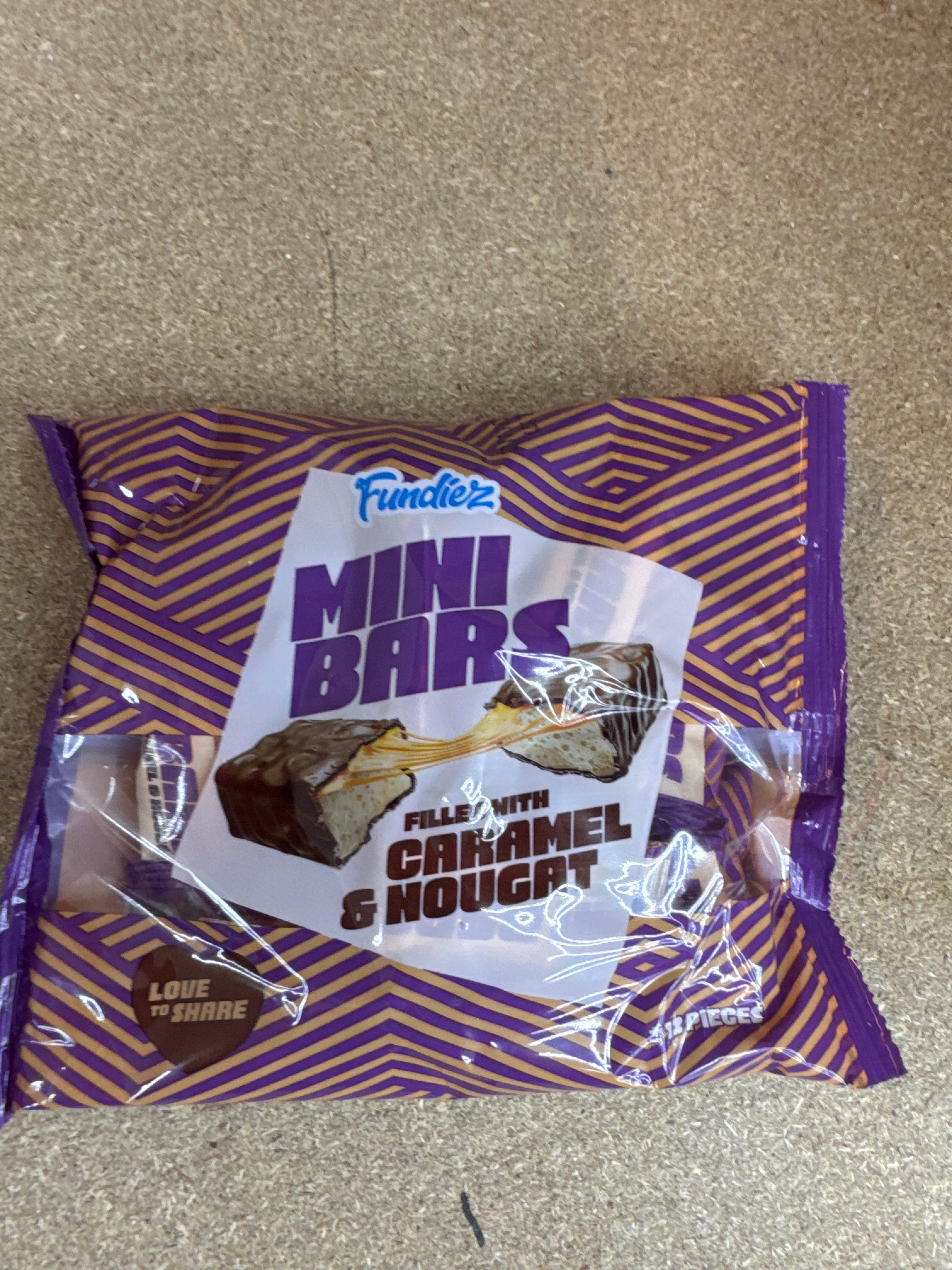 Fundiez mini bars caram nougat 20x190g