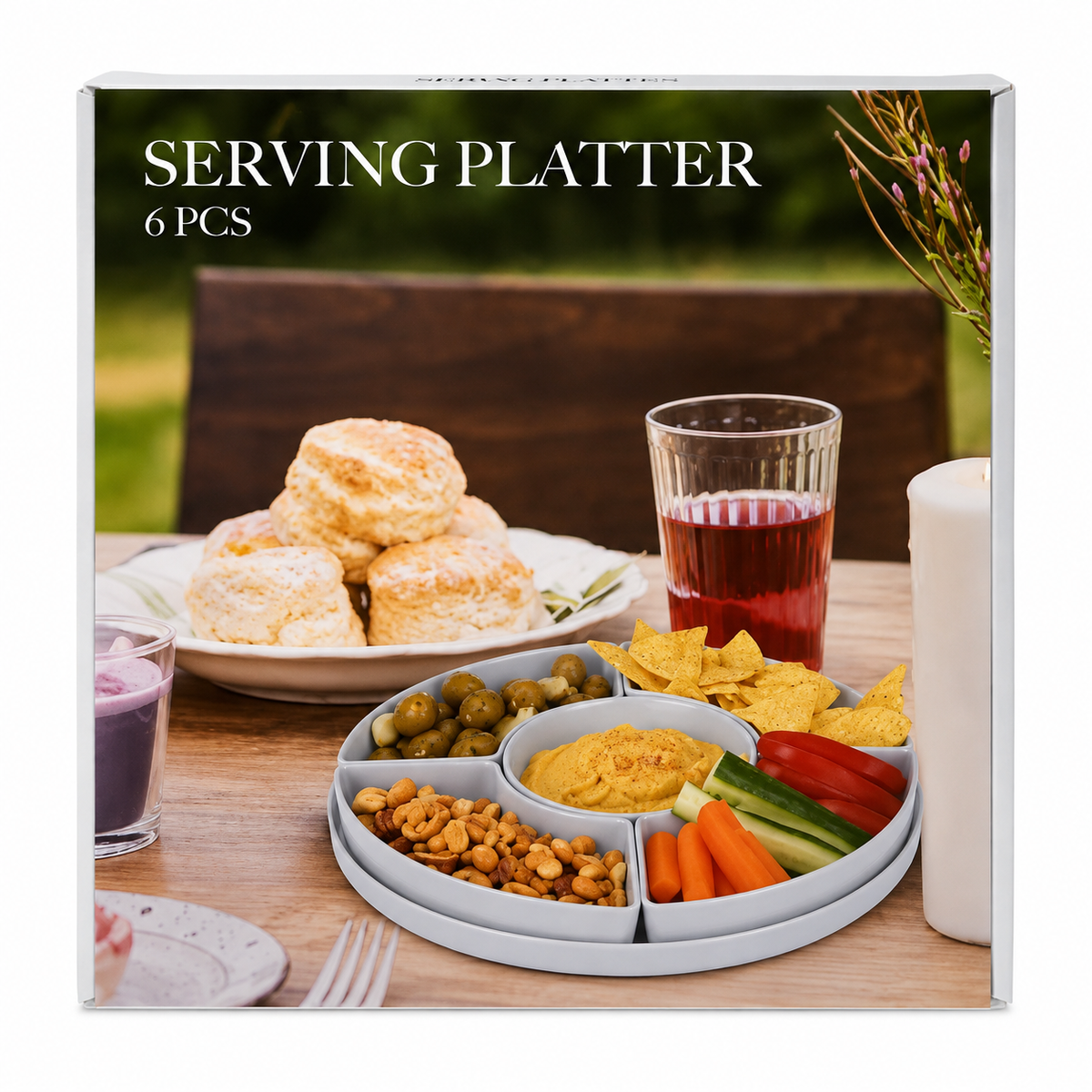 Serveer plateau Blauw