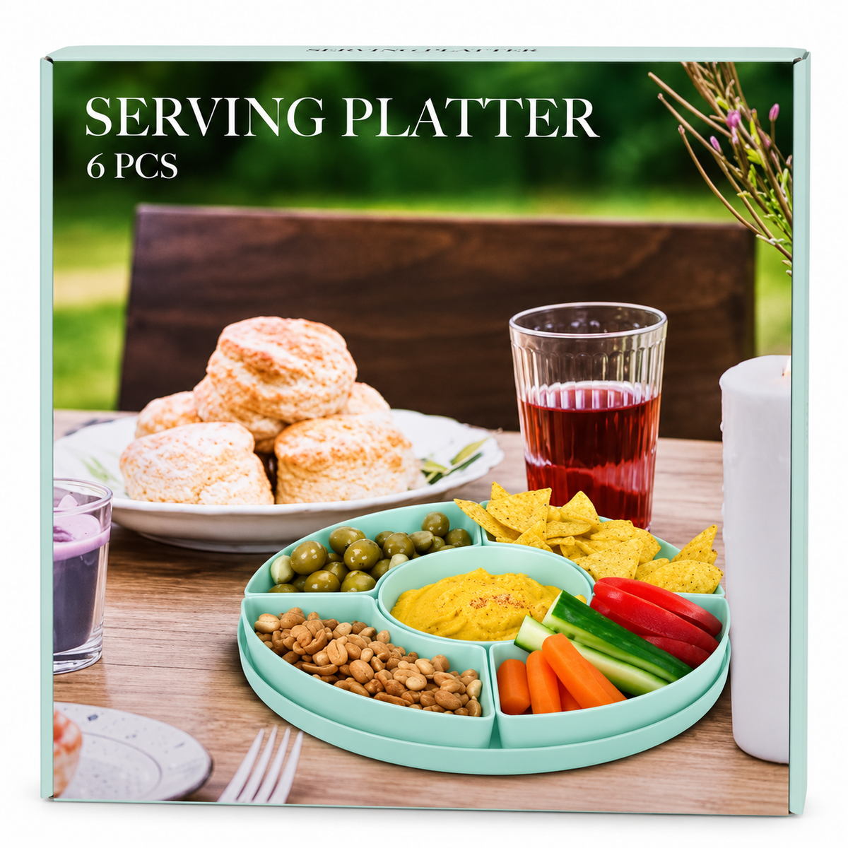 Serveer plateau Groen