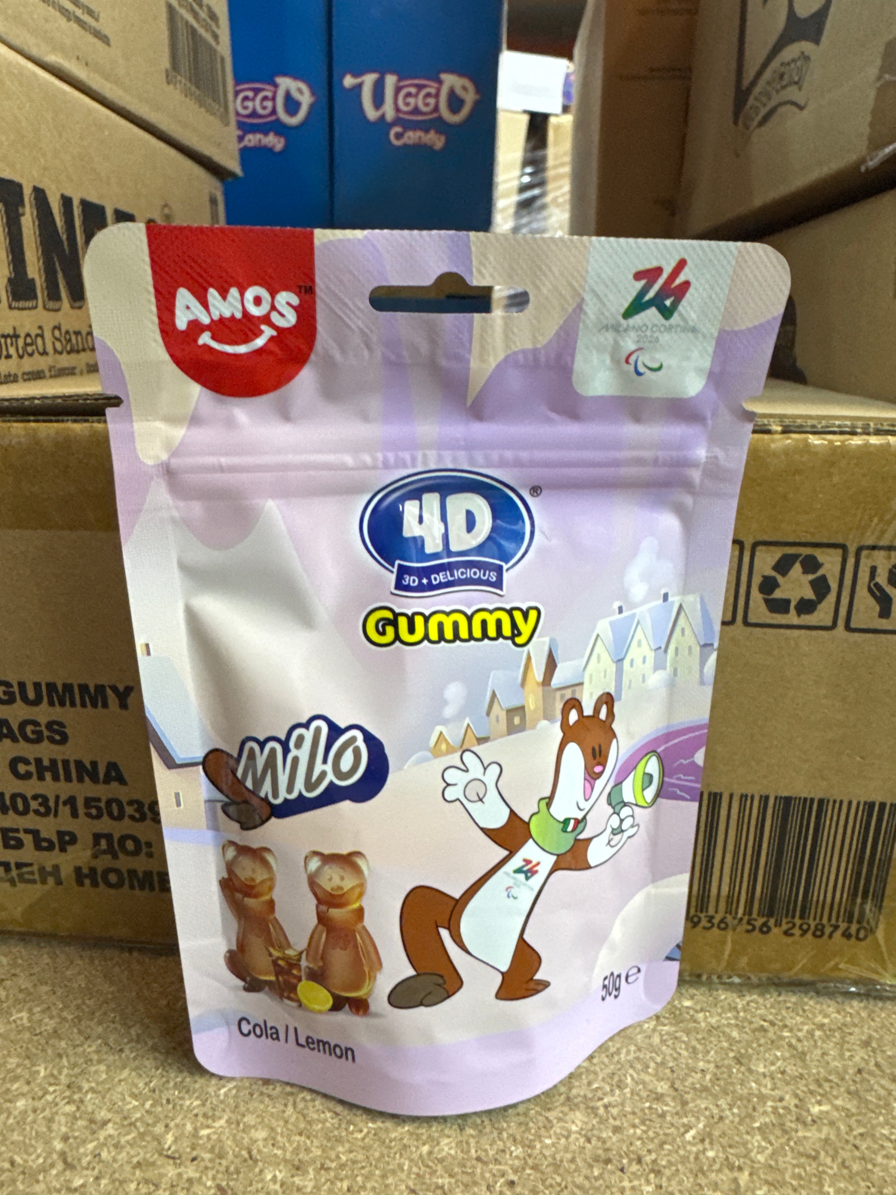 Amos 4d cola/lemon gummy 36x50g