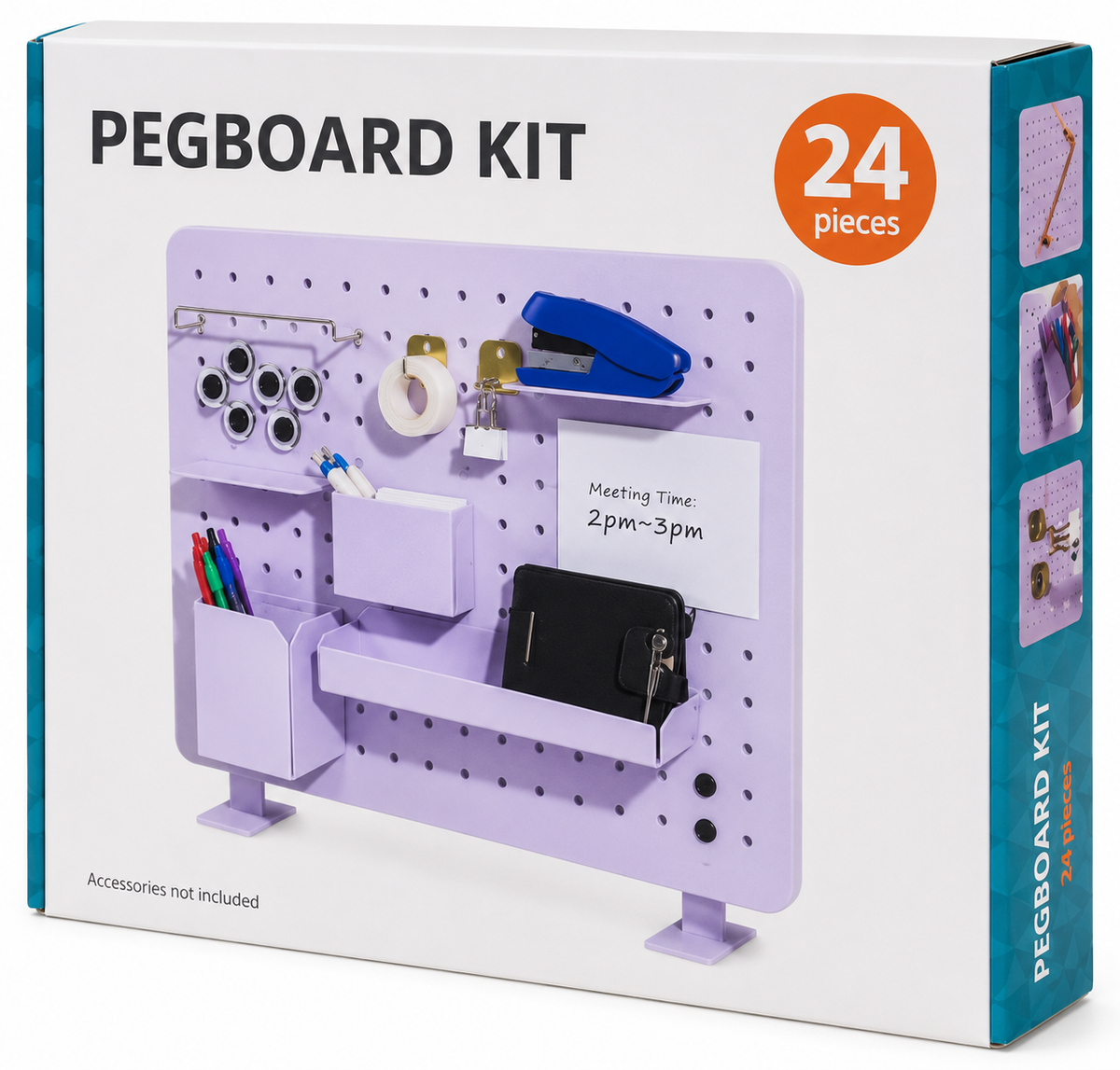 Ophangbord Paars - 24 diverse onderdelen