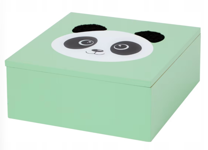 Opbergdoos panda groen