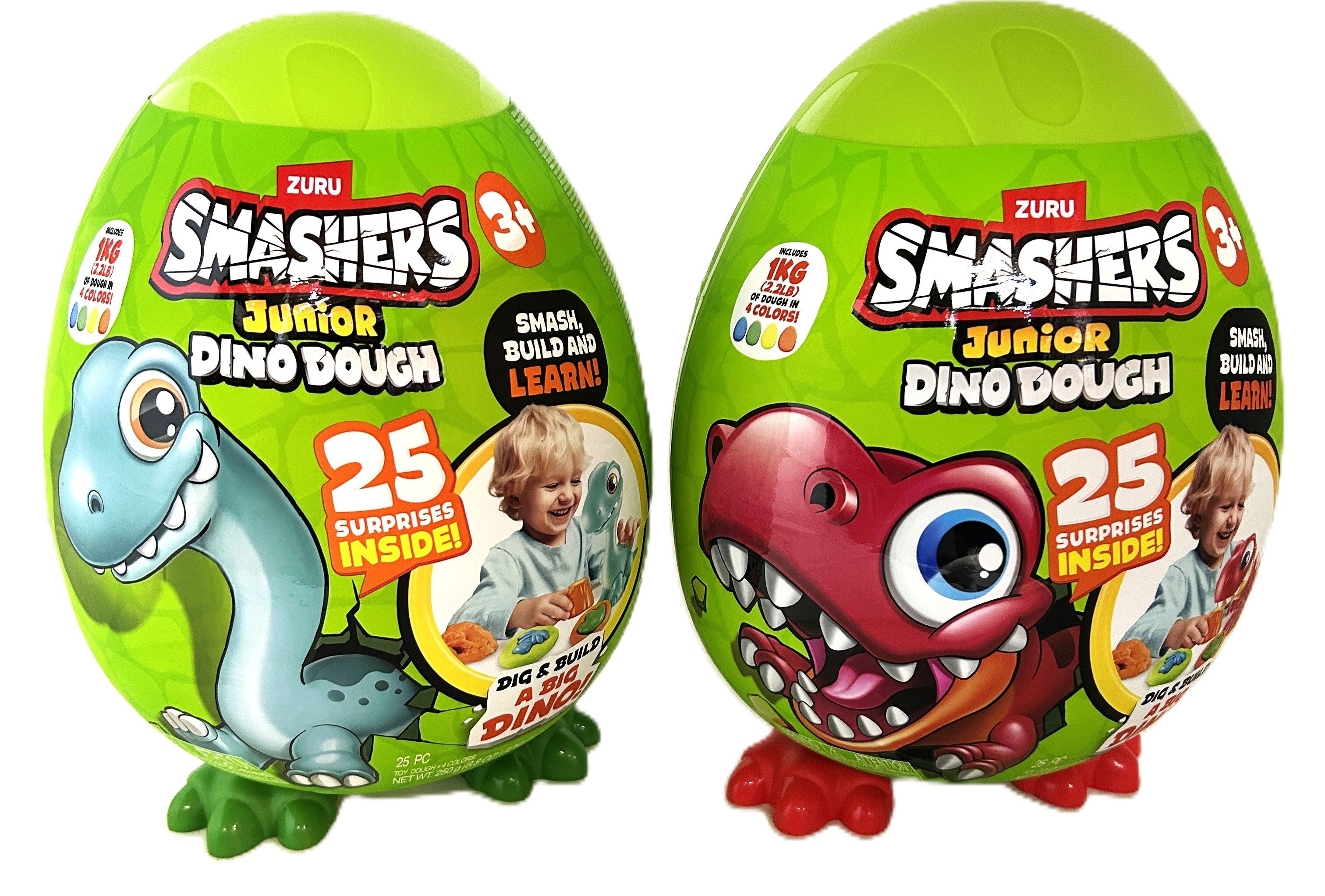 Dino Dig Groot ei - 29cm - T-rex Groen of Rood