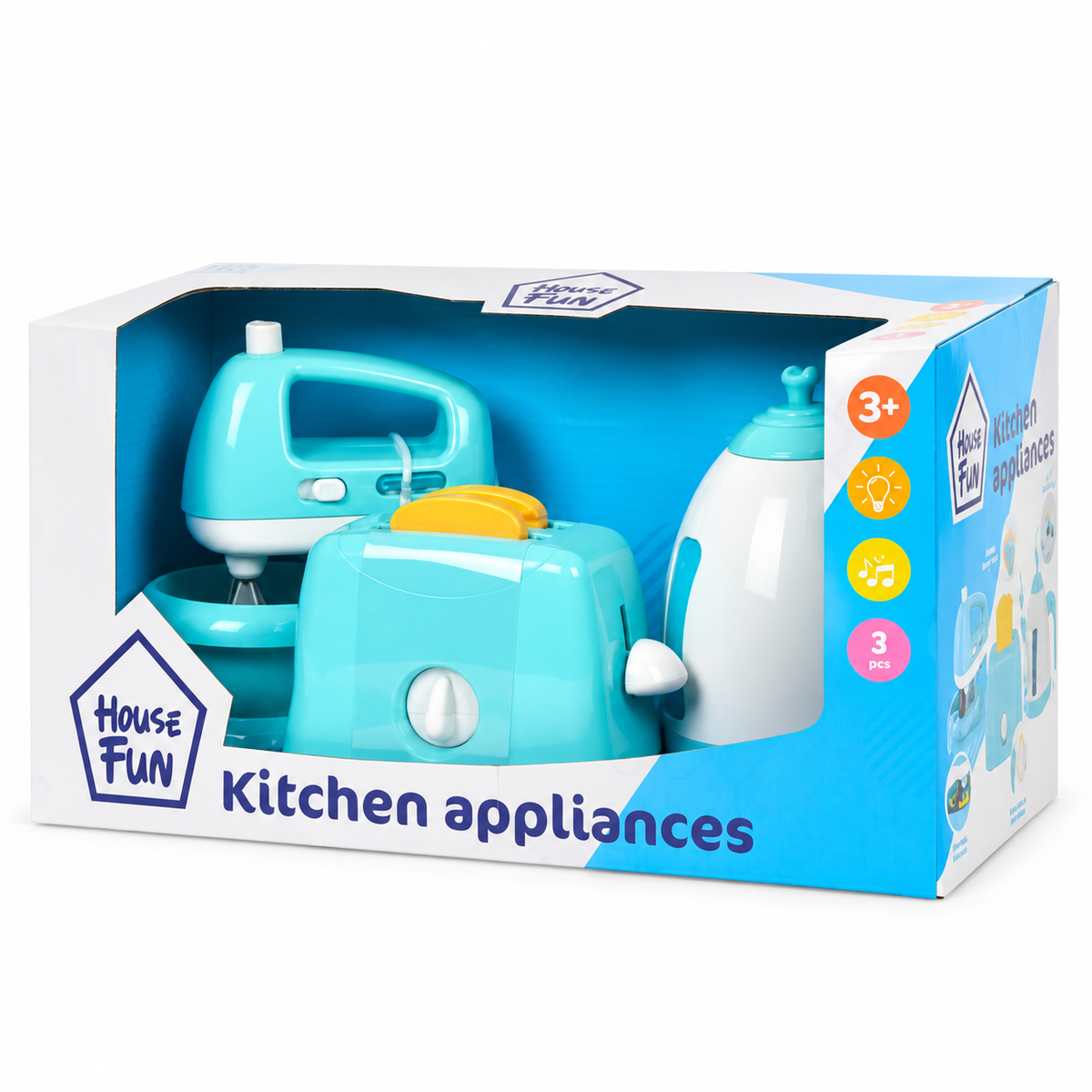 Keukenapparaten Mixer, Broodrooster en Waterkoker