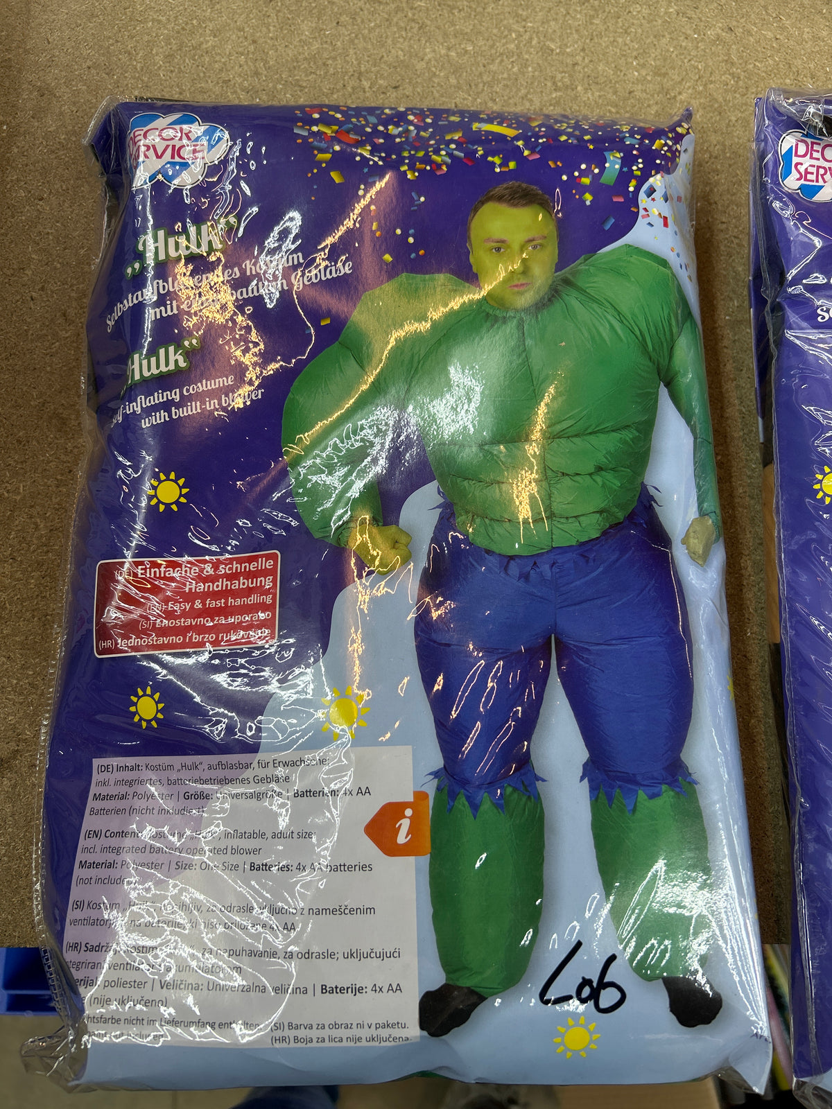 Opblaas Kostuum Hulk Groen Onesize