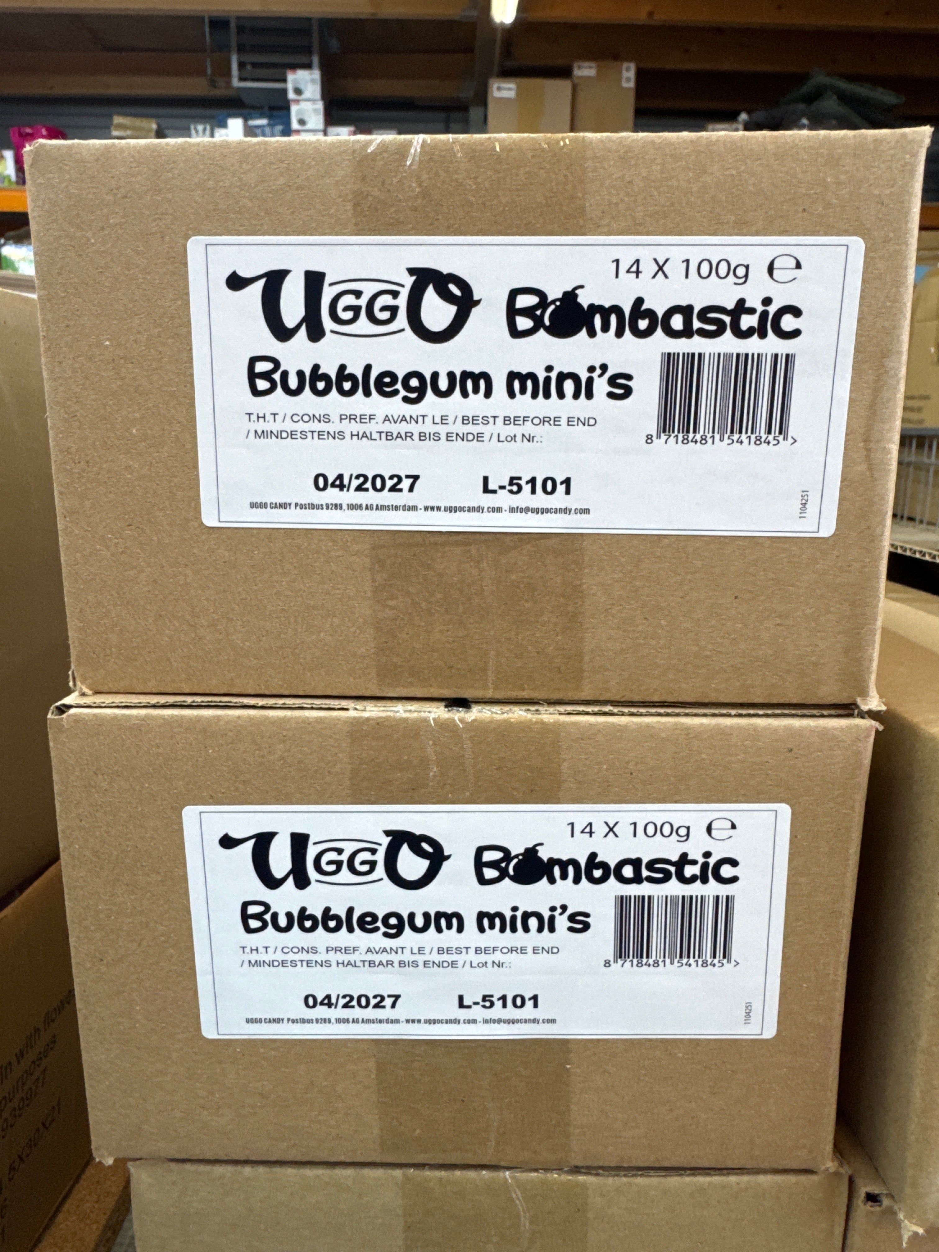 Uggo bubblegum mini 14x100gr