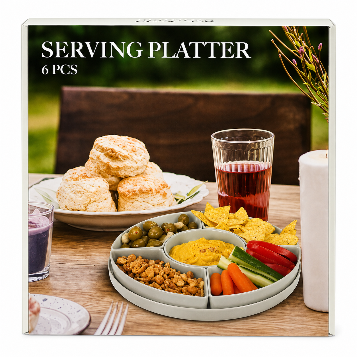 Serveer plateau Grijs