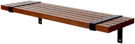 Houten wandplank Donker bruin