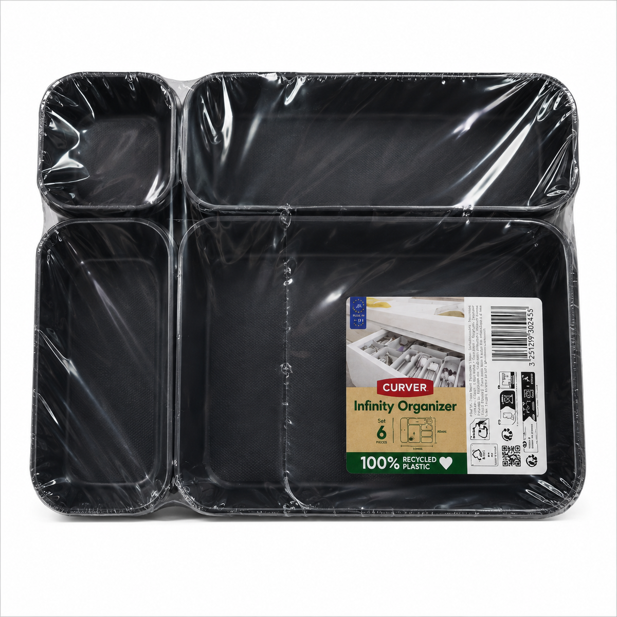 Lade-organizer 22,5 x 30 cm set van 6 stuks.