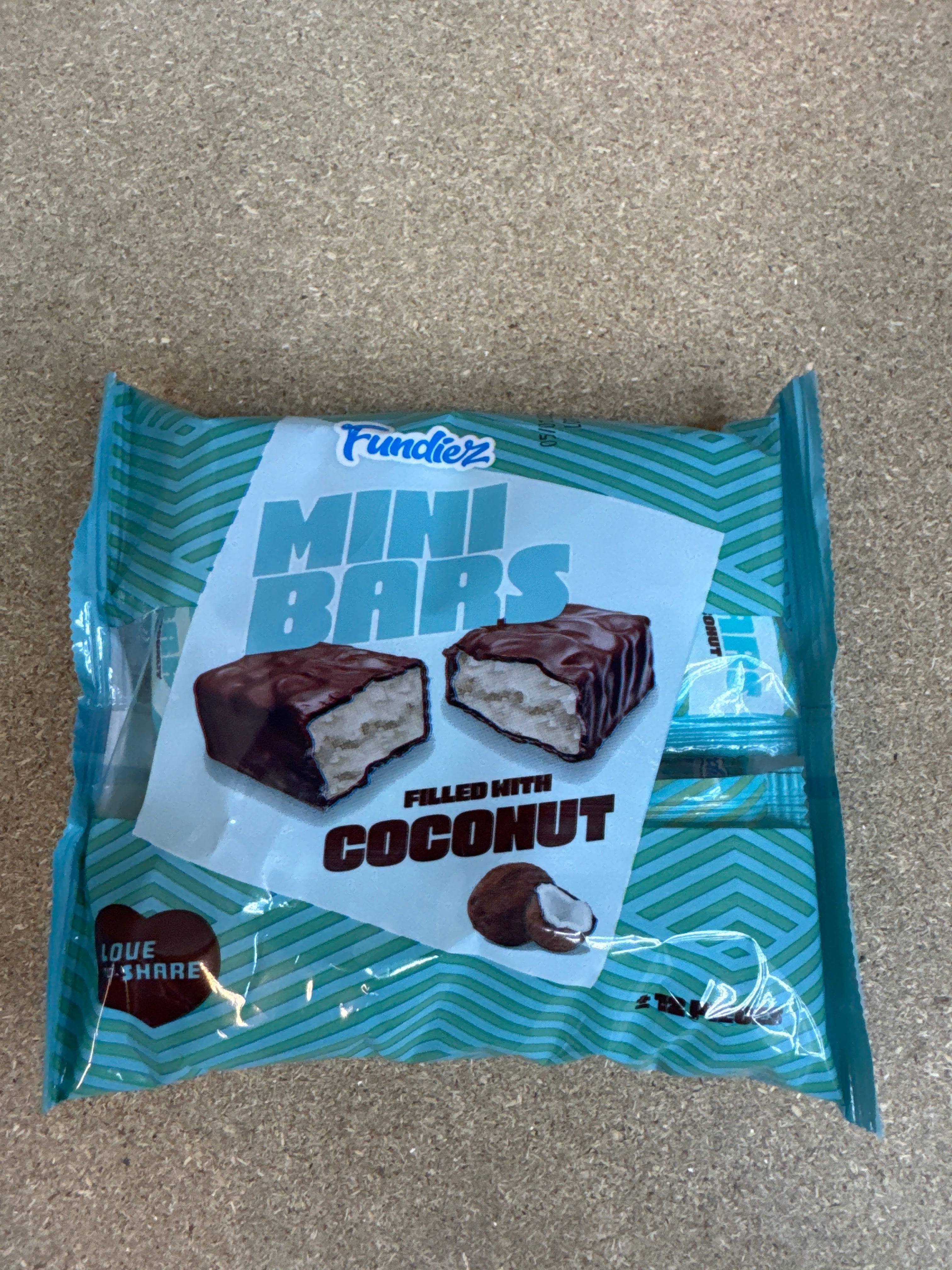 Fundiez mini bars coconut 20x190g