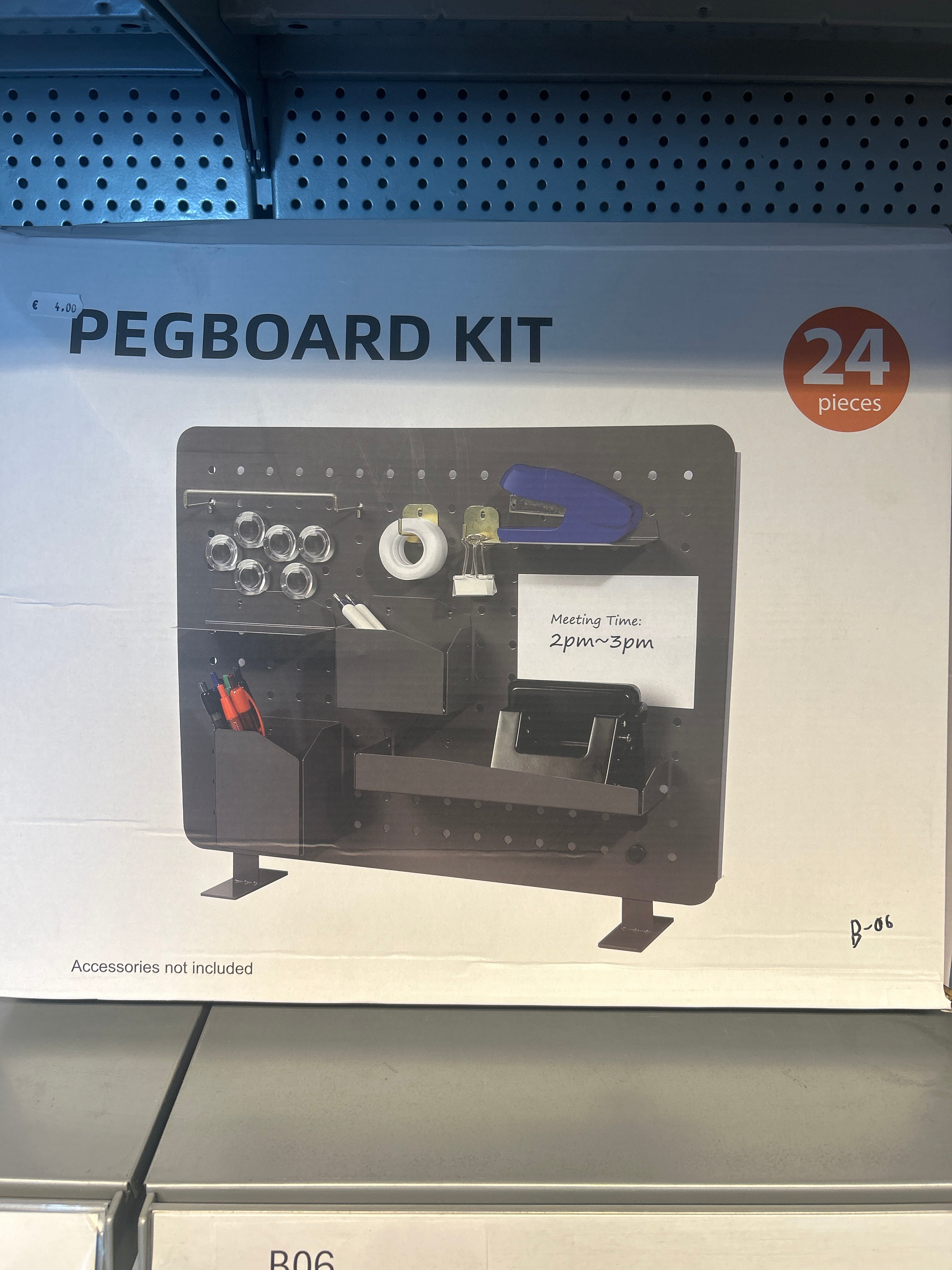 Ophangbord Zwart - 24 diverse onderdelen