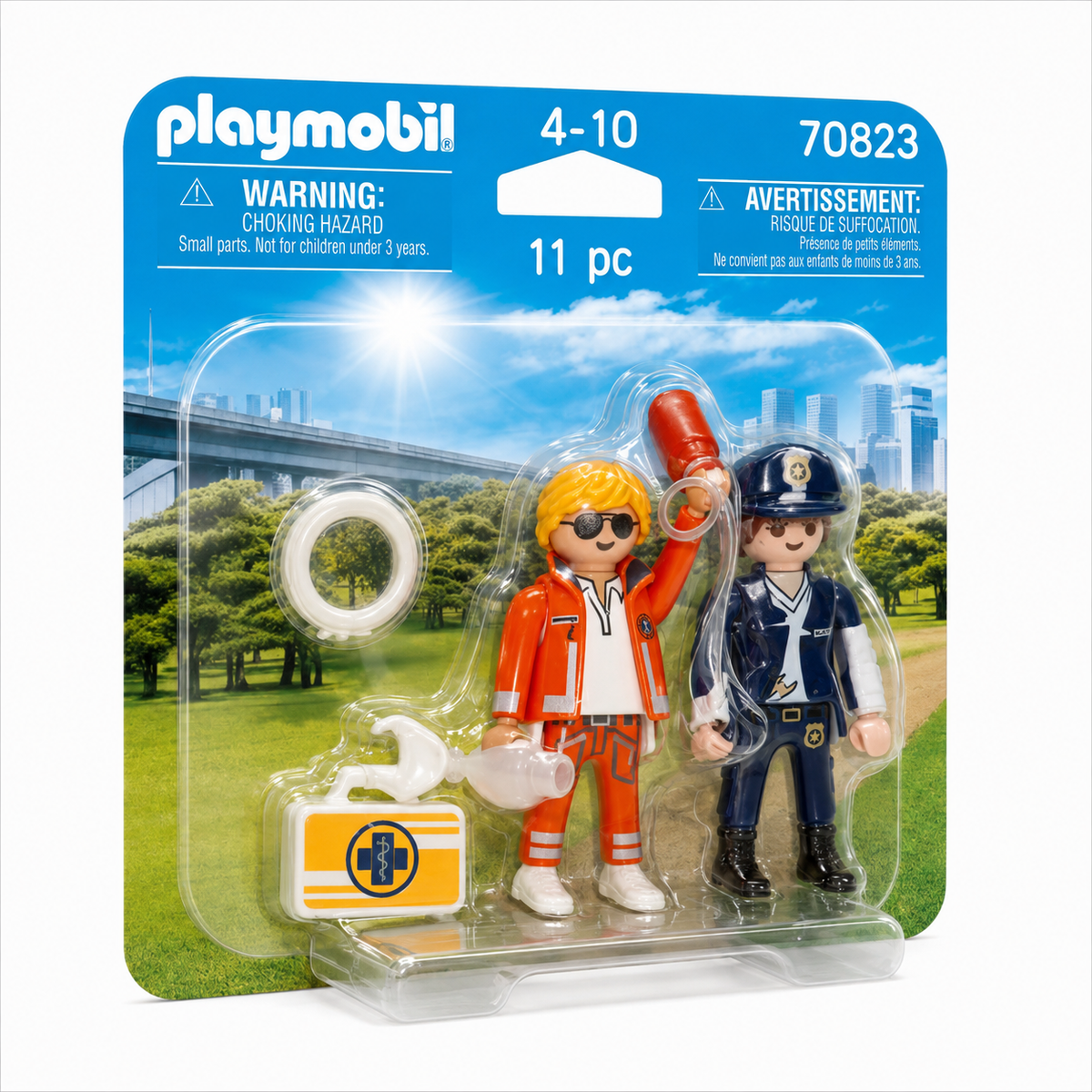 PLAYMOBIL DuoPack spoedarts en politieagente - 70823