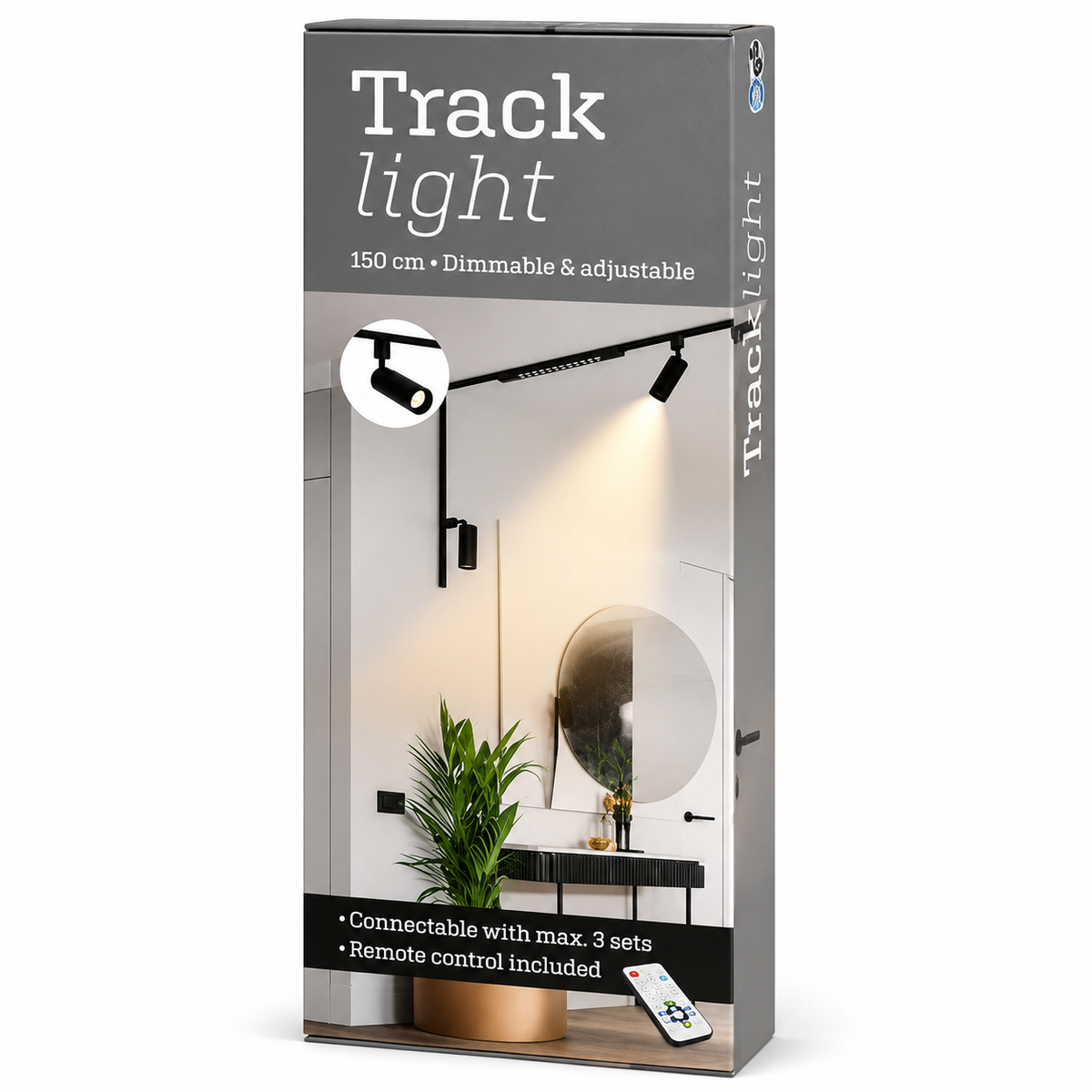 Railverlichting Zwart 150 CM 3 Lampen
