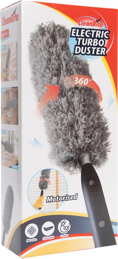Plumeau Elektrisch Turbo Spin Duster Grijs