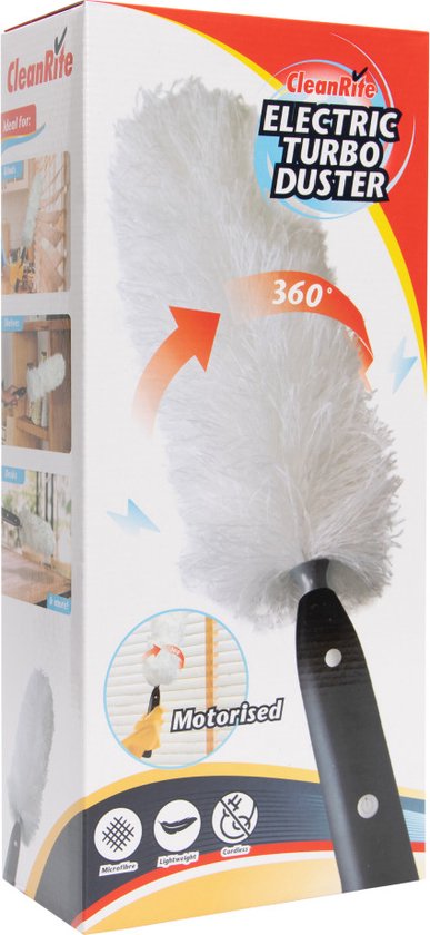 Plumeau Elektrisch Turbo Spin Duster Wit