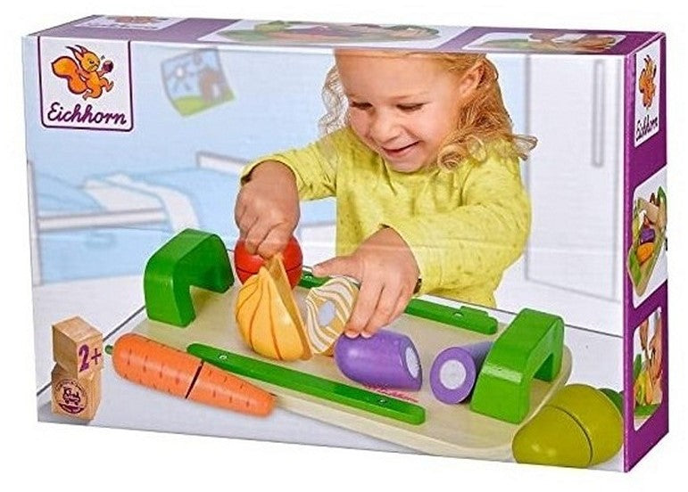 Houten Speelgoed Groenten + Snijplank 12 delig