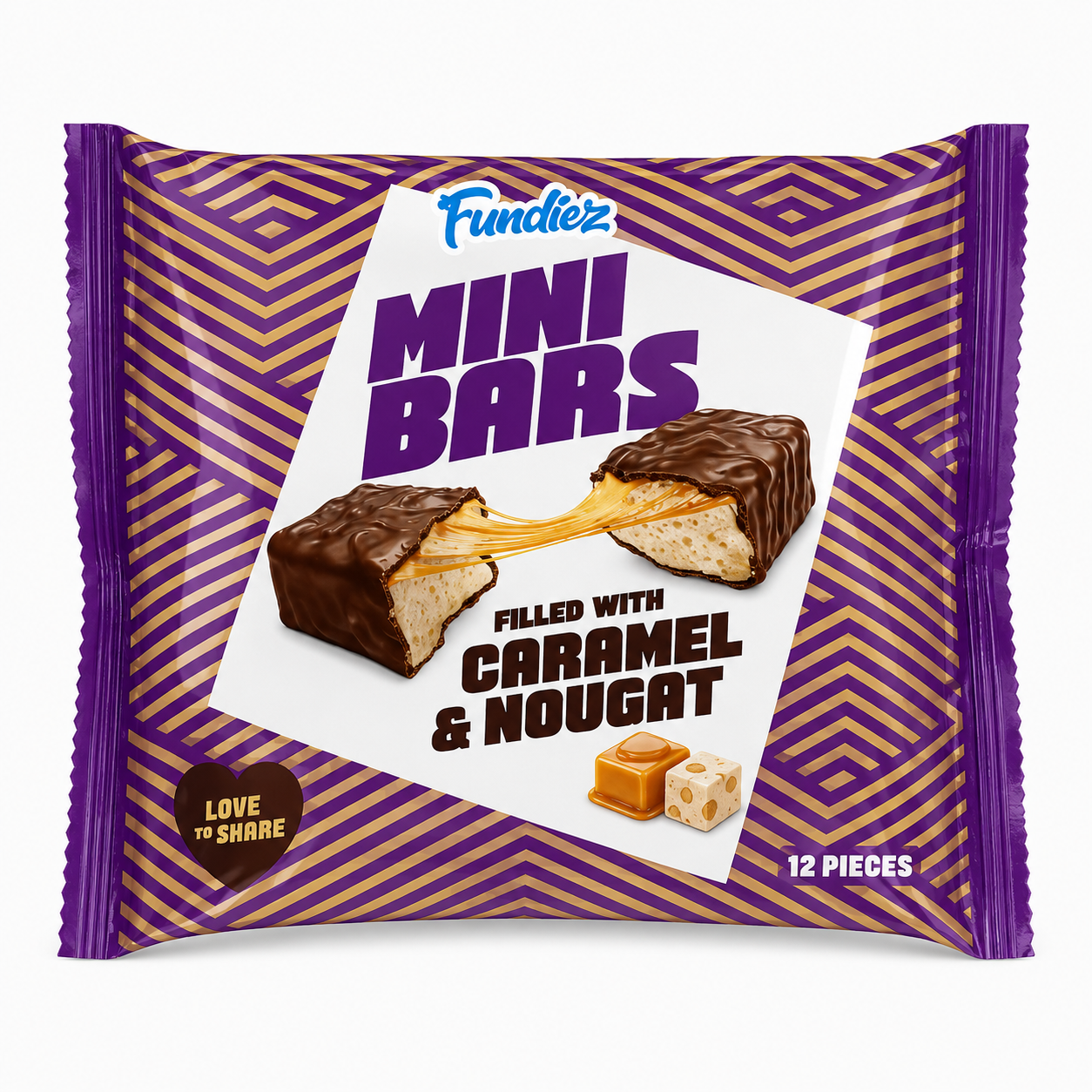 Minirepen met nougat 20x190g